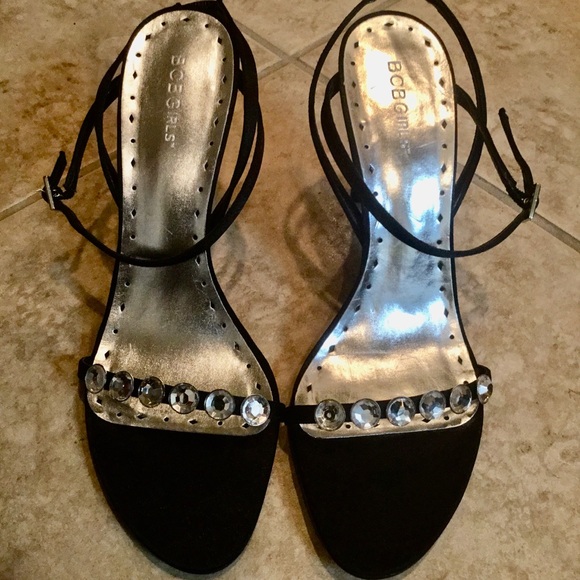 BCBG Black Embellished Heels - Picture 1 of 4